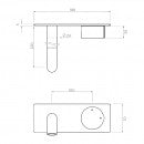 Venn Wall mixer set with plate 220mm