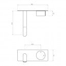 Venn Wall mixer set with plate 150mm
