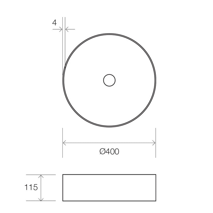 Venn Above Counter Basin - Brushed Iron PVD