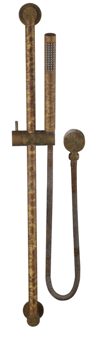 Bella Vista Mica Adjustable Shower Rail Aged Accelerated Living Brass