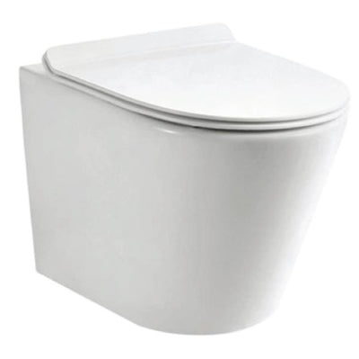 Axus Comfort Height Rimless Wall Faced Pan Slim Line Seat