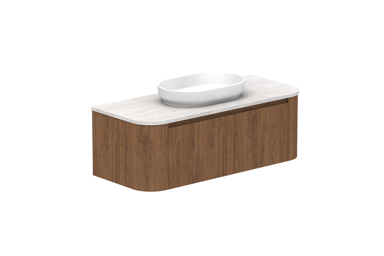 ADP Surry Curved Wall Hung Vanity Cherry Pie Benchtop
