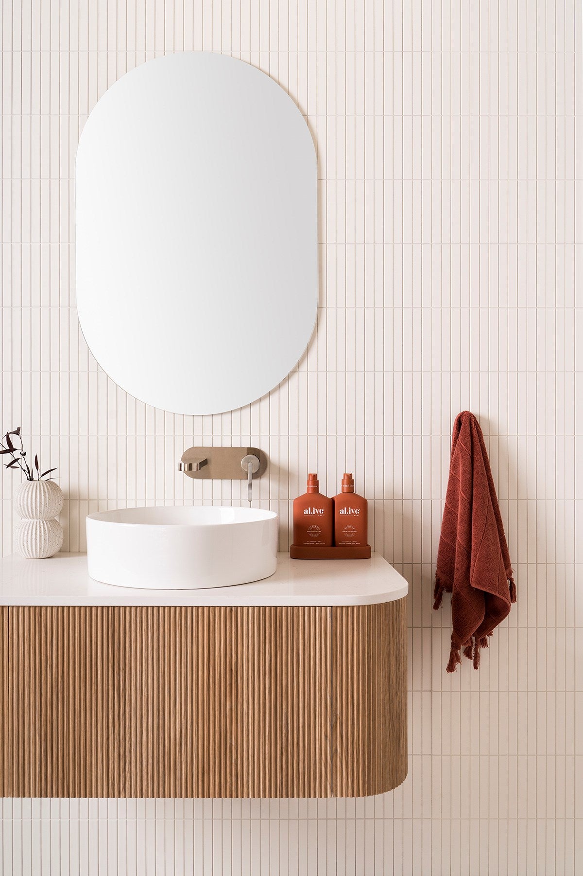 ADP Waverly Wall Hung Vanity Cherry Pie Benchtop