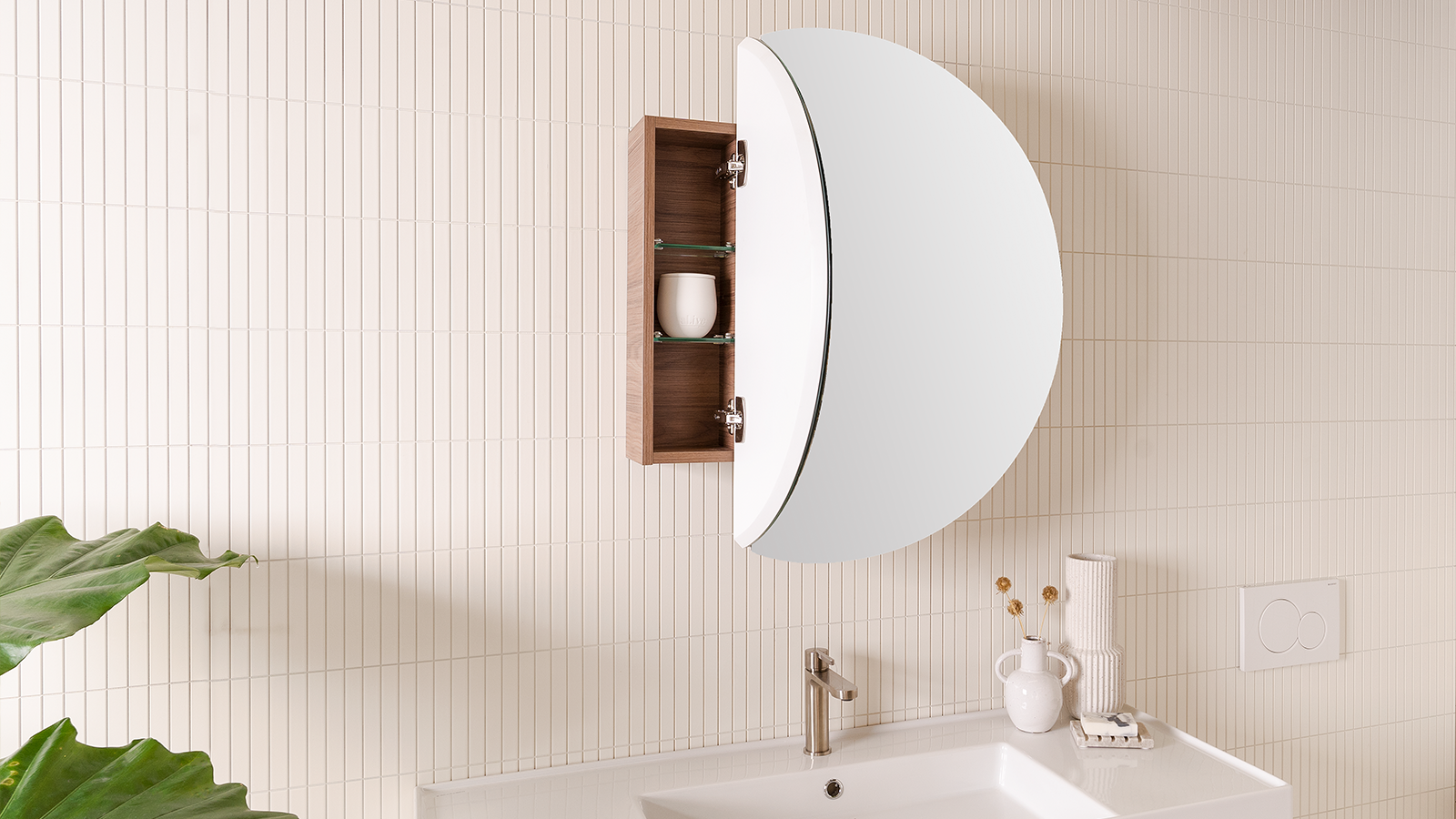 ADP Round Mirrored Cabinet 800mm