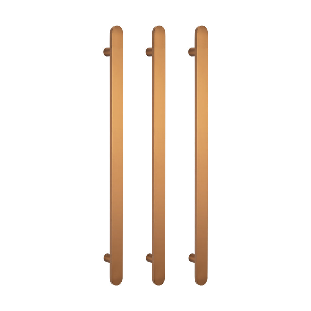 Radiant Vertical Flat Bar Heated Towel Rail Brushed Bronze