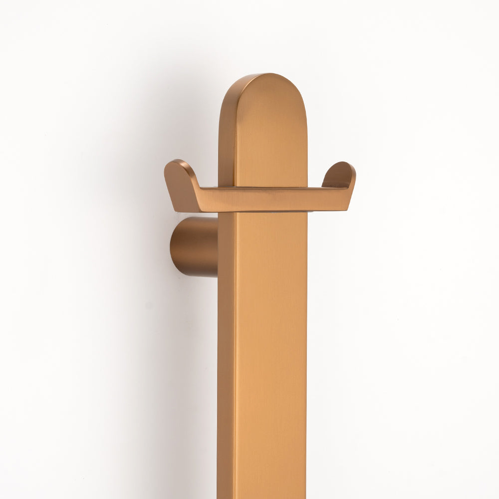 Radiant Vertical Flat Bar Heated Towel Rail Brushed Bronze