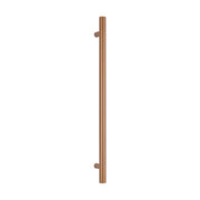 Heated Vertical towel rail 40 x 950mm Brushed Bronze