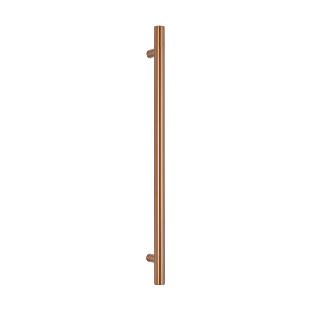 Heated Vertical towel rail 40 x 950mm Brushed Bronze