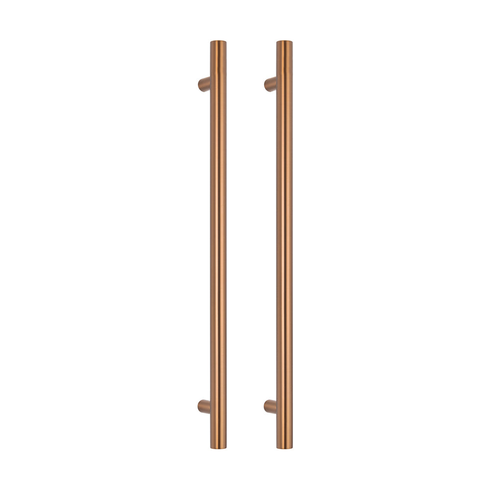 Heated Vertical towel rail 40 x 950mm Brushed Bronze