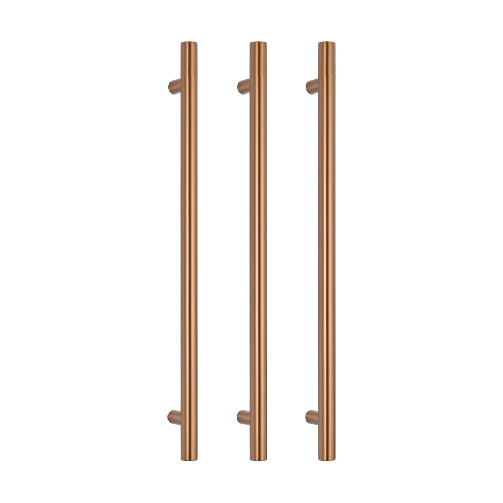 Heated Vertical towel rail 40 x 950mm Brushed Bronze