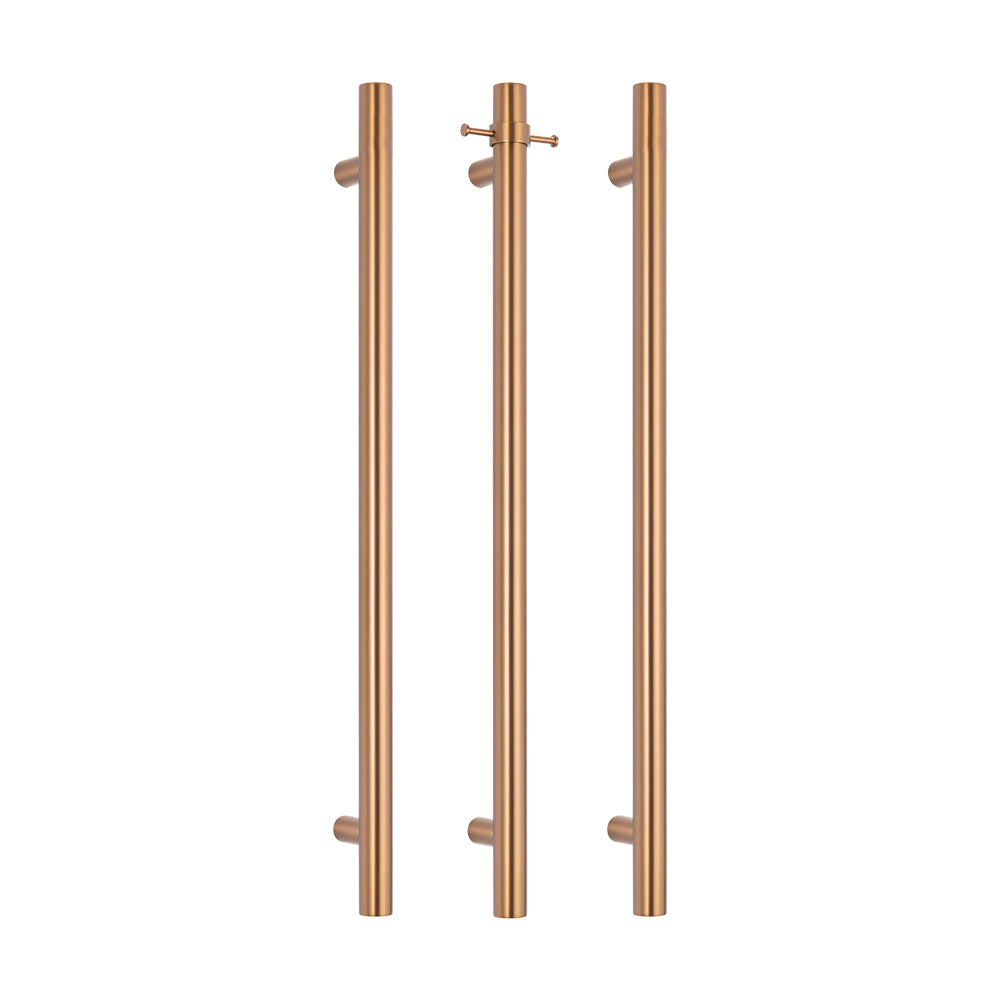 Non Heated Vertical towel rail 40 x 950mm Brushed Bronze