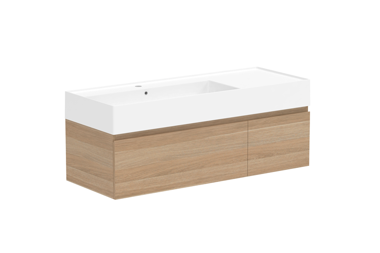 ADP Capri Wall Hung Vanity Offset Bowl