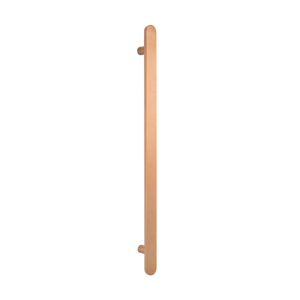 Non heated Vertical flat bar towel rail 50 x 930mm Brushed Copper
