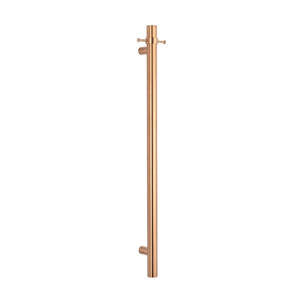 Radiant Vertical Heated Towel Rail Brushed Copper