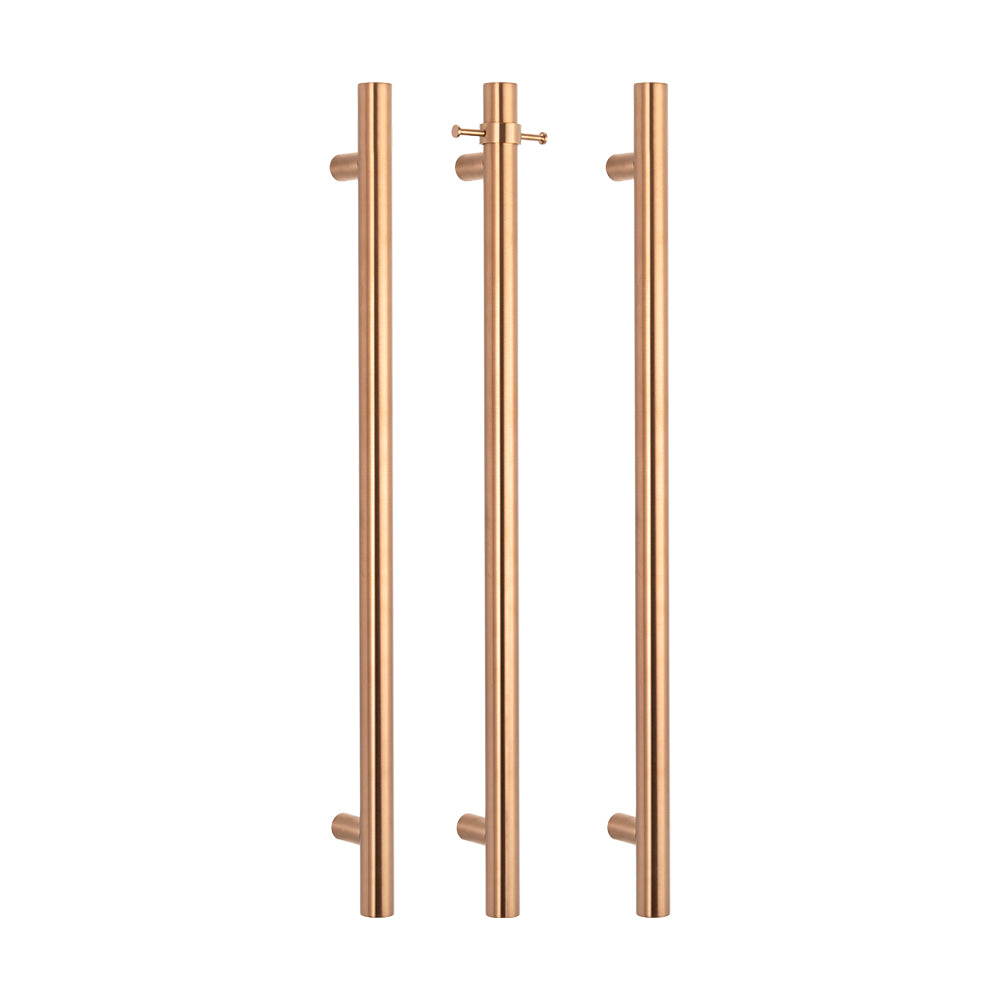 Non Heated Vertical towel rail 40 x 950mm Brushed Copper