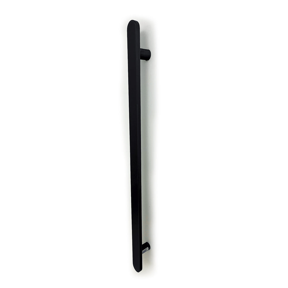 Non heated Vertical flat bar towel rail 50 x 930mm Matt Black
