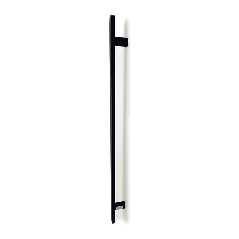 Non heated Vertical flat bar towel rail 50 x 930mm Matt Black