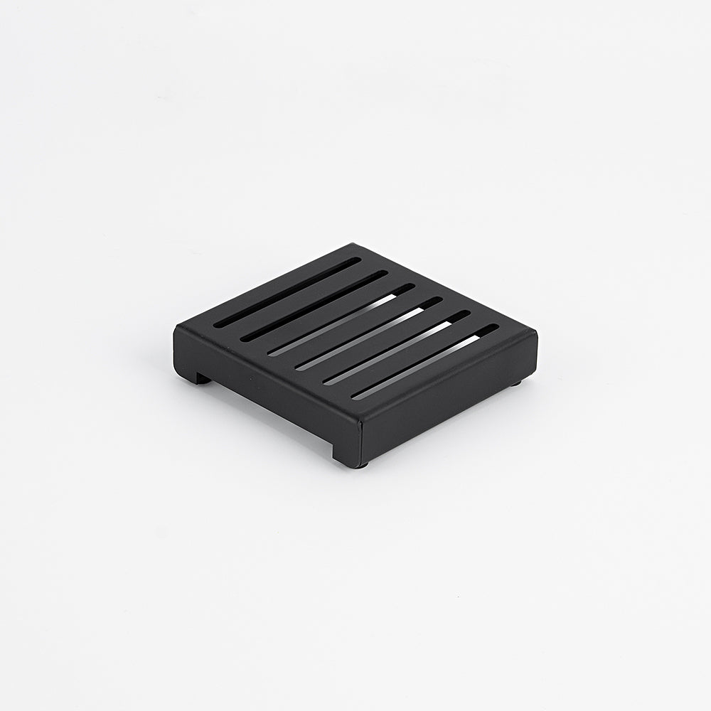 Square Slotted Floor Grate (Matt Black) 100mm x 100mm (38mm Outlet)
