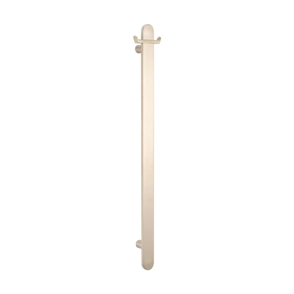 Non-Heated Vertical flat bar towel rail 50 x 930mm Brushed Nickel