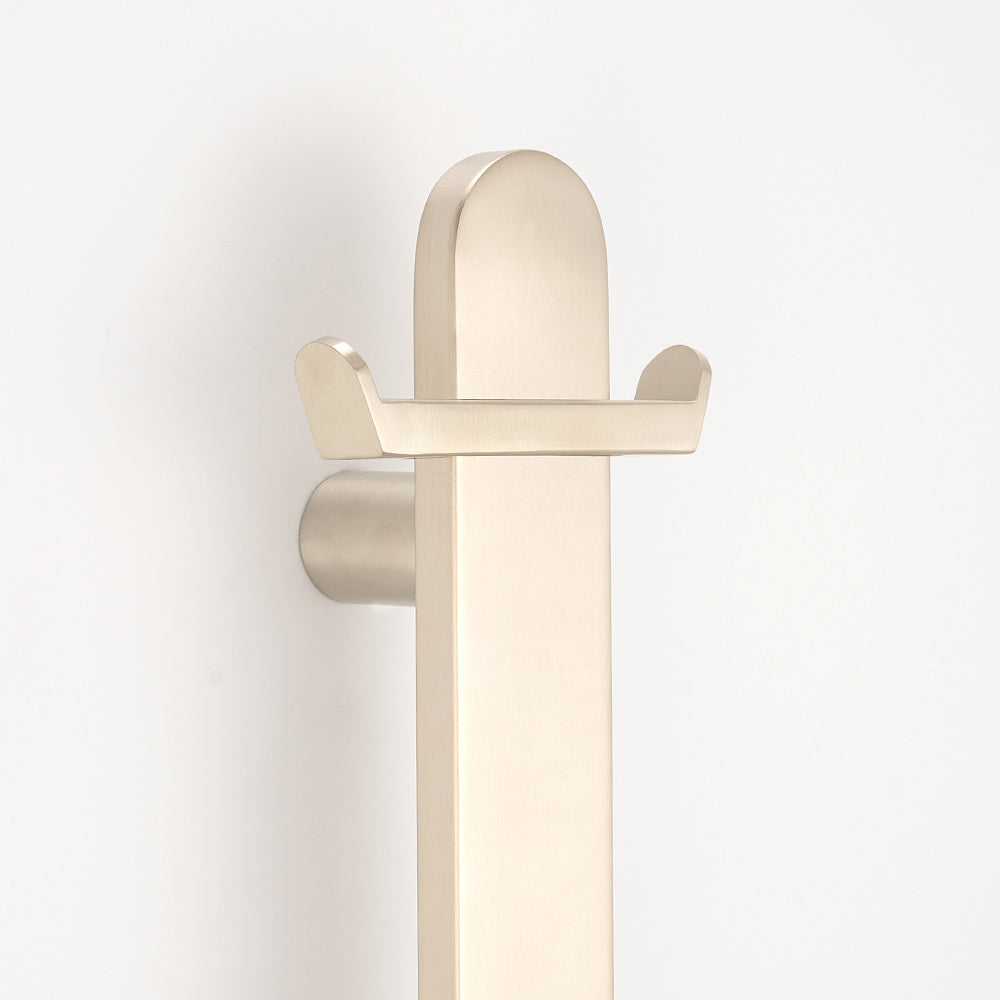 Ring hook accessory for Flat Vertical rails Brushed Nickel