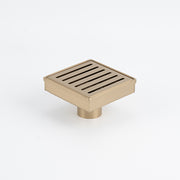 Square Slotted Floor Grate (WARM Brushed Nickel) 100mm x 100mm (38mm Outlet)