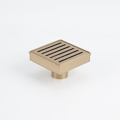 Radiant Square Slotted Floor Grate (WARM Brushed Nickel) 100mm x 100mm (38mm Outlet)