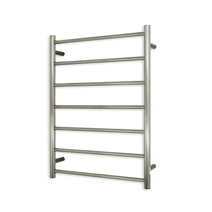 Radiant 240V Heated Round Ladder 600 x 800 Cool Brushed Nickel