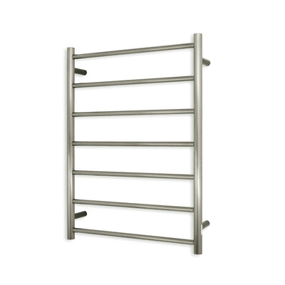 Radiant Low Voltage Heated Round Ladder 600 x 800 Brushed Nickel