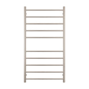 Radiant 240V Heated Round Ladder 600 x 1100 Brushed Nickel