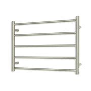 Radiant 240V Heated Round Ladder 750 x 550 Cool Brushed Nickel