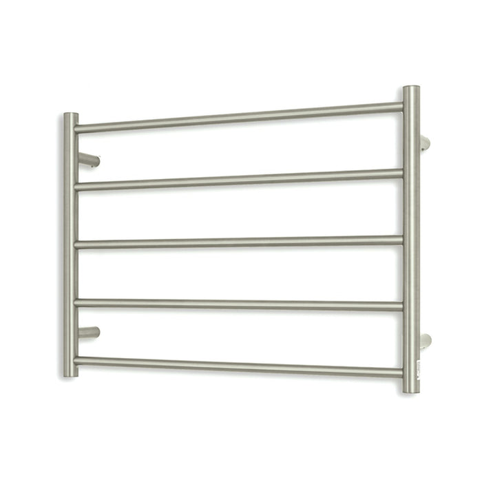 Radiant 240V Heated Round Ladder 750 x 550 Cool Brushed Nickel