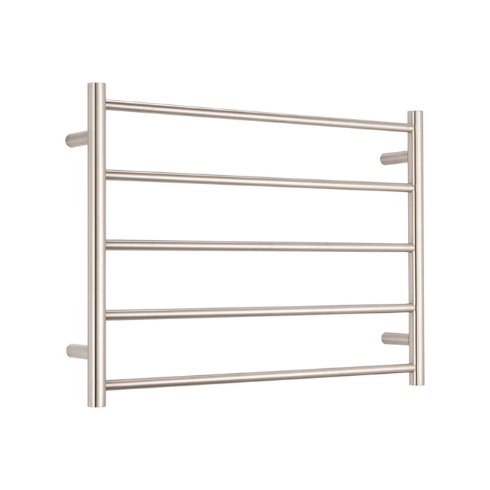 Radiant 240V Heated Round Ladder 750 x 550 Brushed Nickel