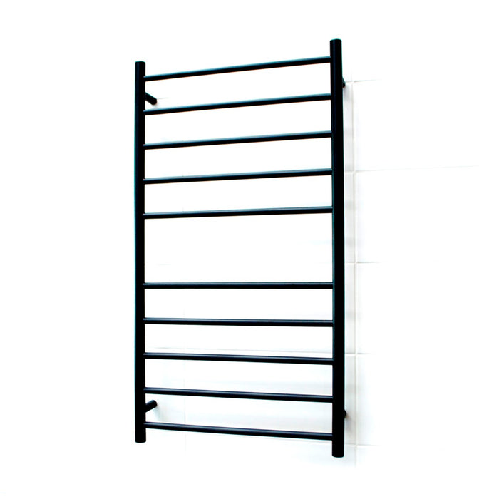 Radiant 240V Heated Round Ladder 600 x 1100 Matt Black