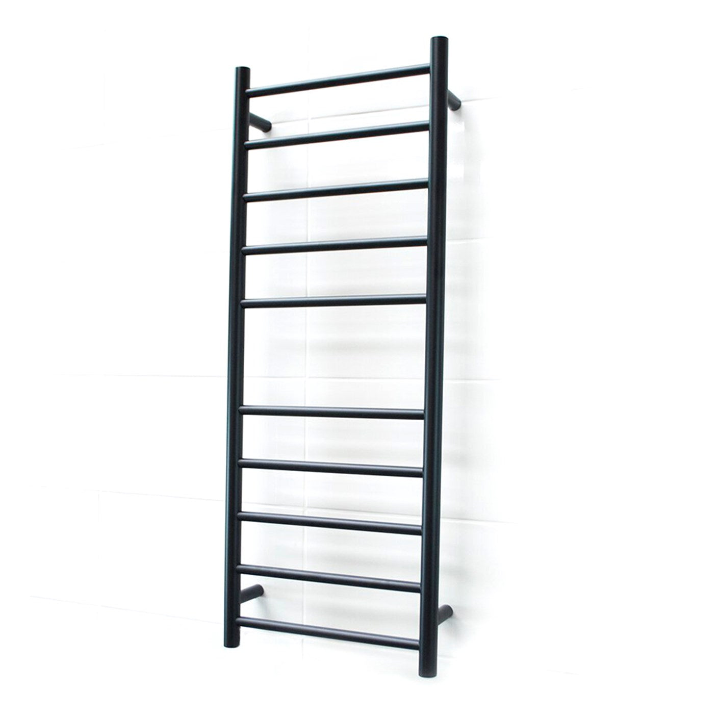Radiant 240V Heated Round Ladder 430 x 1100 Matte Black