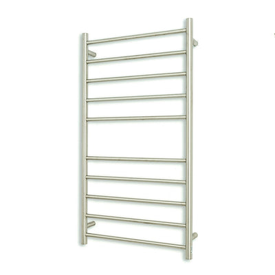 Radiant 240V Heated Round Ladder 600 x 1100 Brushed Satin