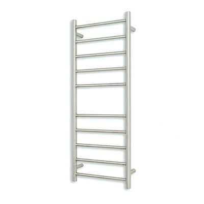 Radiant 240V Heated Round Ladder 430 x 1100 Brushed Satin