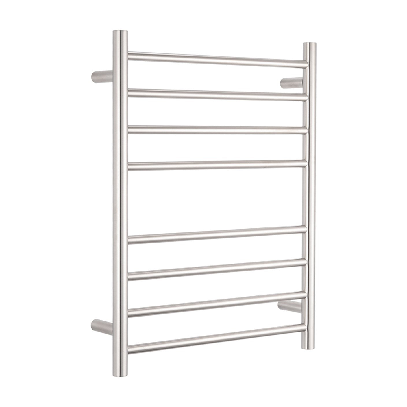 Radiant 240V Heated Round Ladder 430 x 700 Brushed Satin