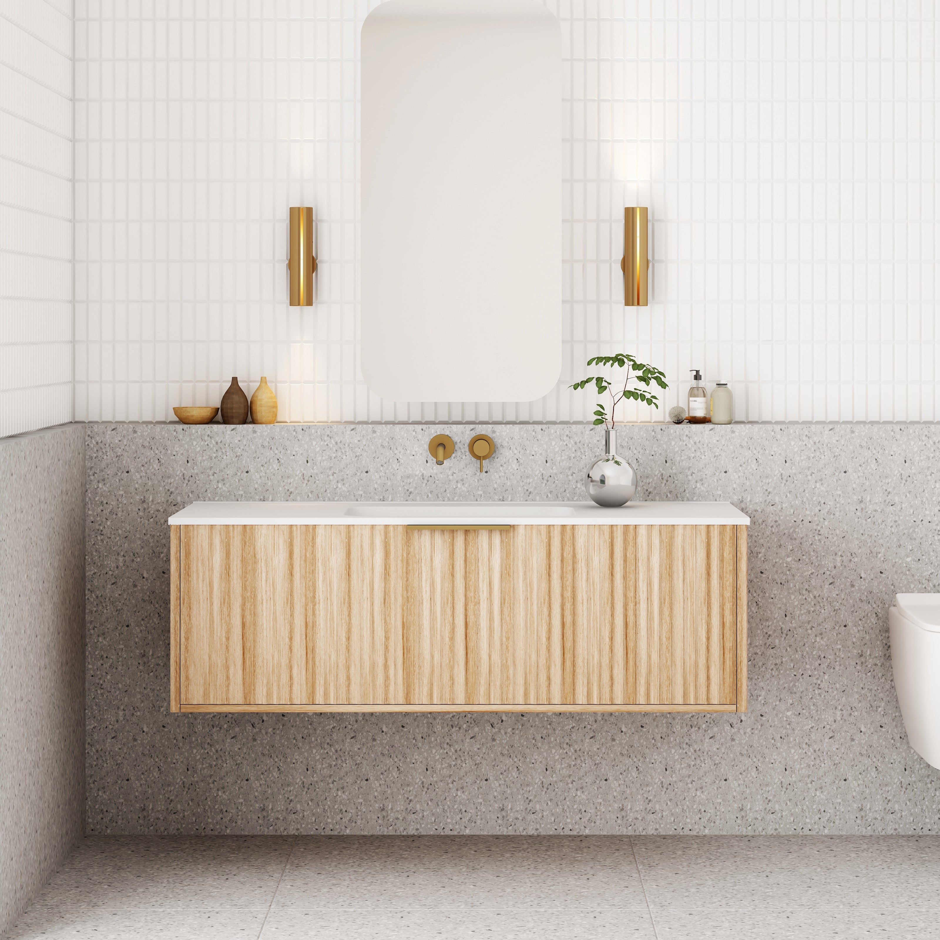 Cassa Designs Capture Natural Oak Wall Hung Vanity