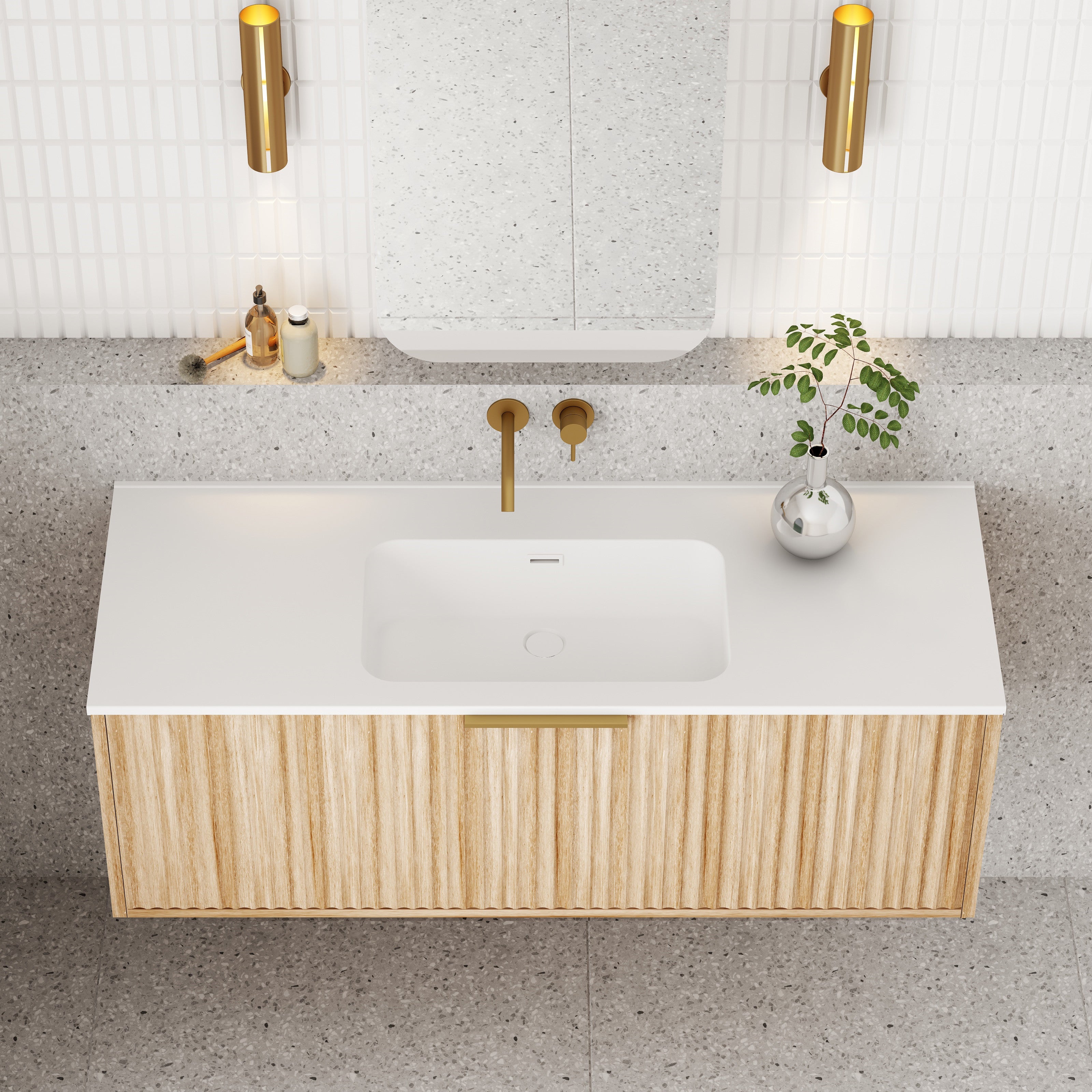 Cassa Designs Capture Natural Oak Wall Hung Vanity