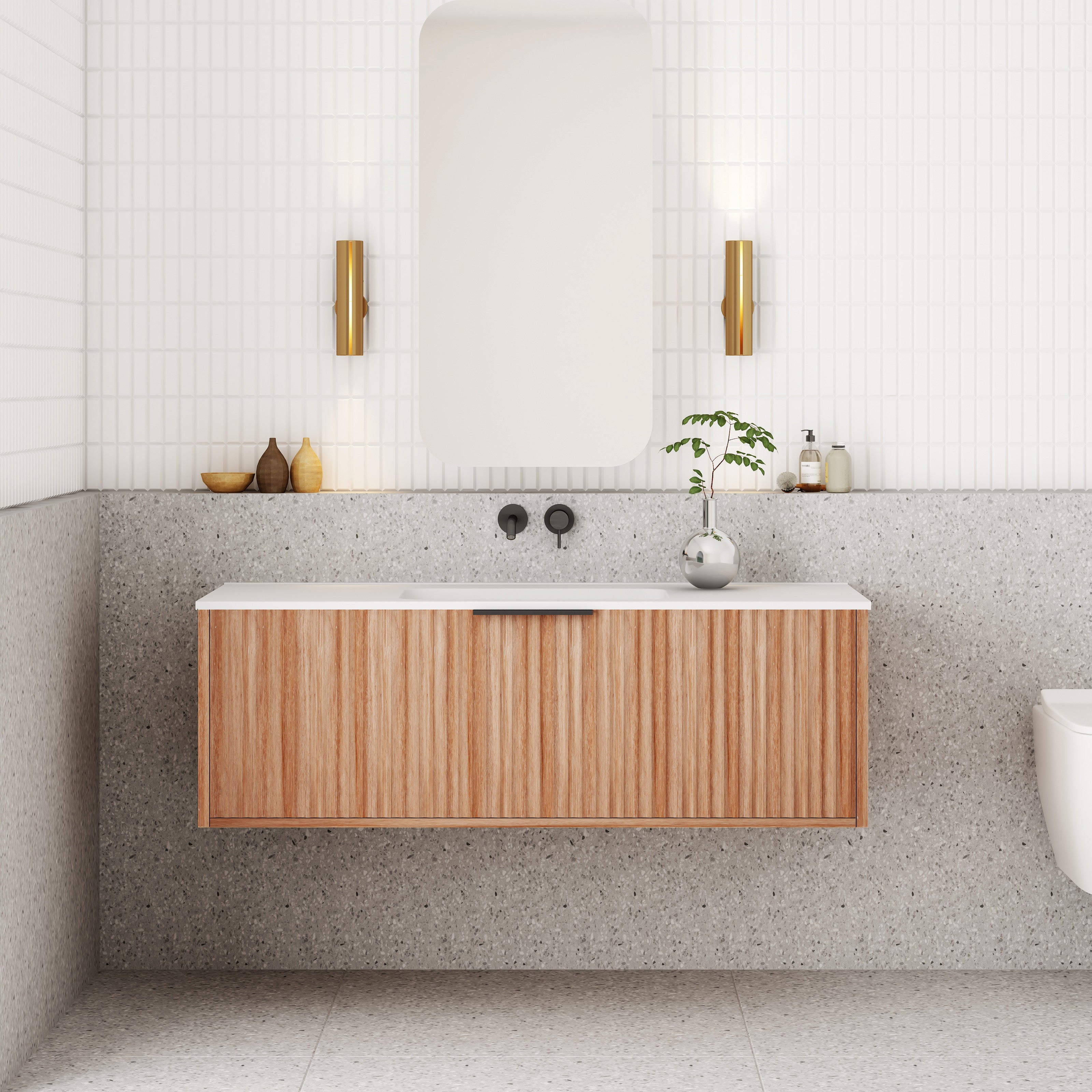 Cassa Designs Capture Natural Walnut Wall Hung Vanity