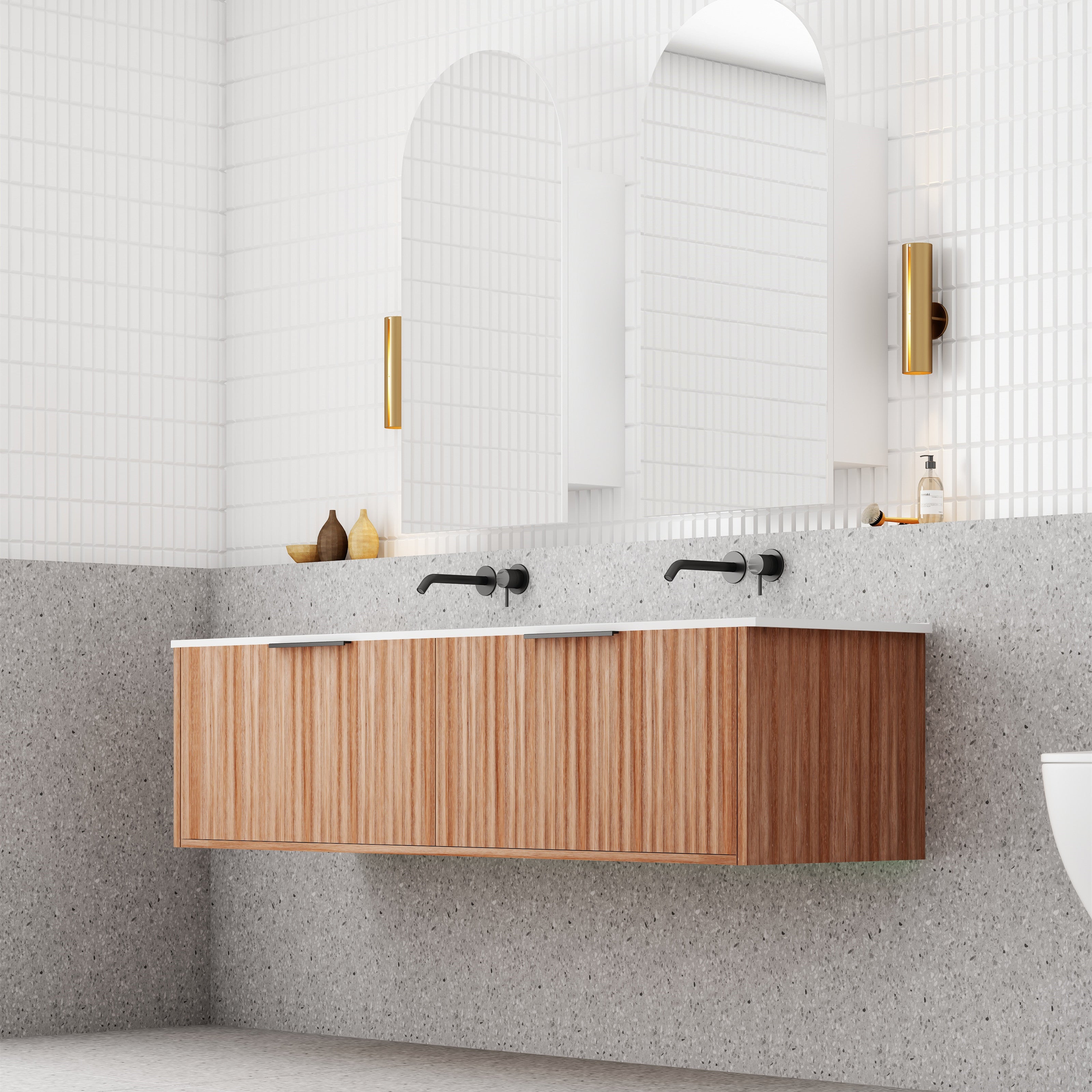 Cassa Designs Capture Natural Walnut Wall Hung Vanity