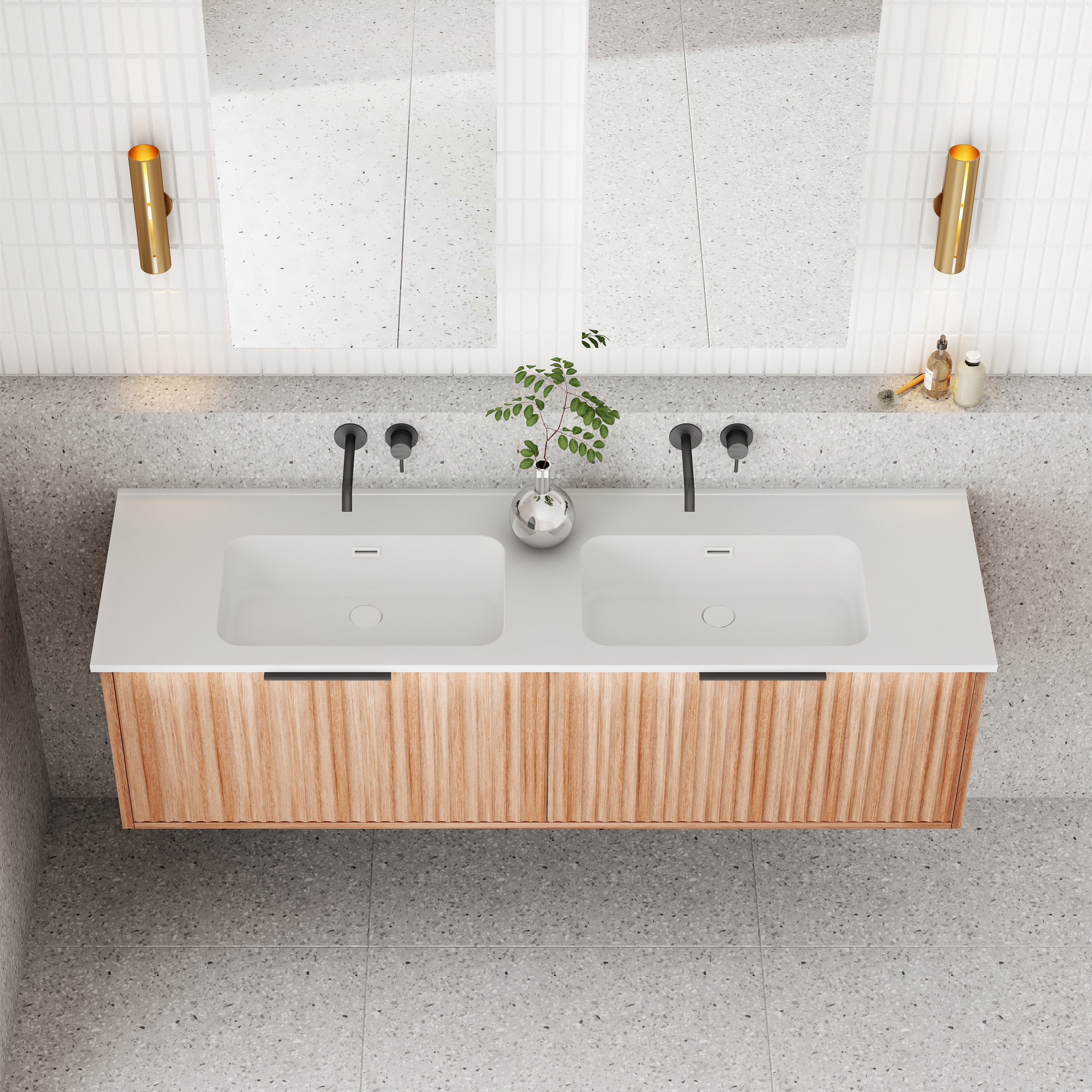Cassa Designs Capture Natural Walnut Wall Hung Vanity