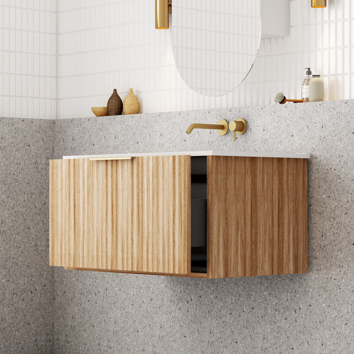 Cassa Designs Capture Natural Oak Wall Hung Vanity