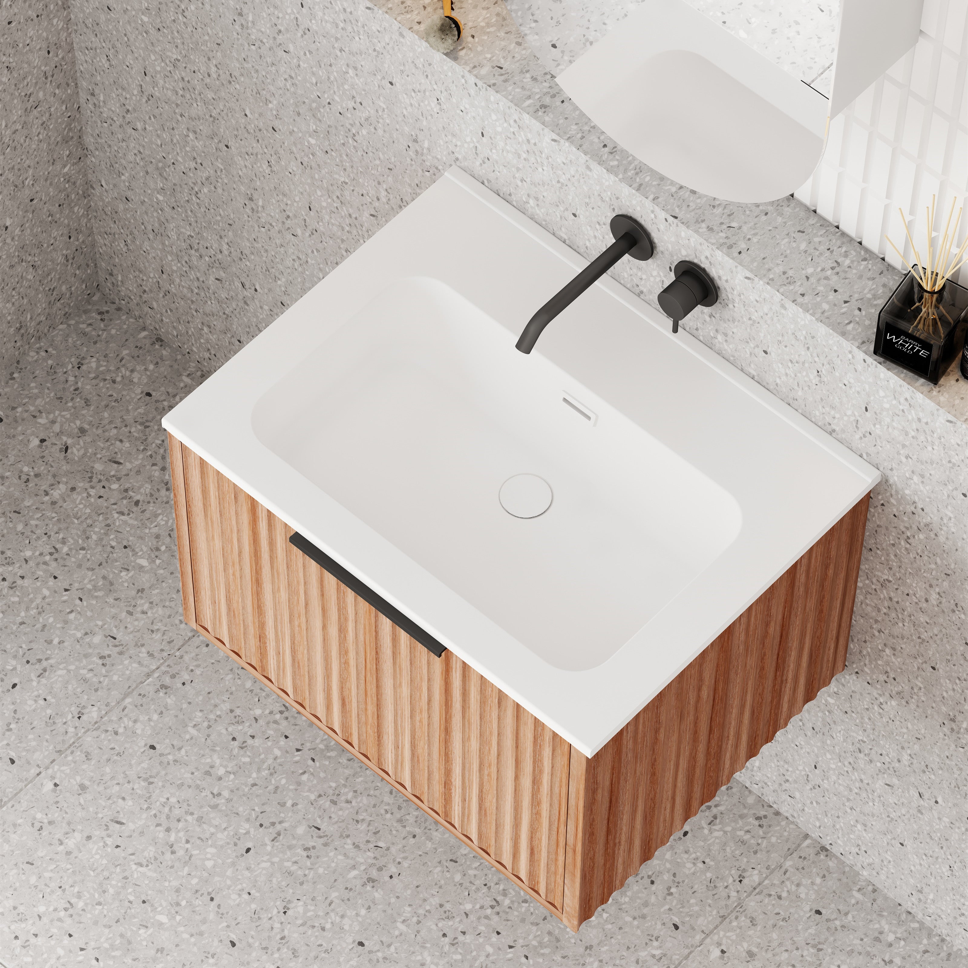Cassa Designs Capture Natural Walnut Wall Hung Vanity