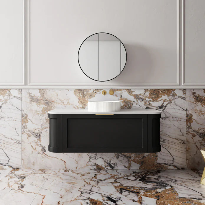 Westminster Wall Hung Matte Black Vanity