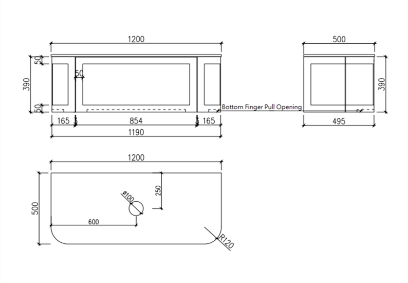 Westminster Wall Hung Pure Grey Vanity