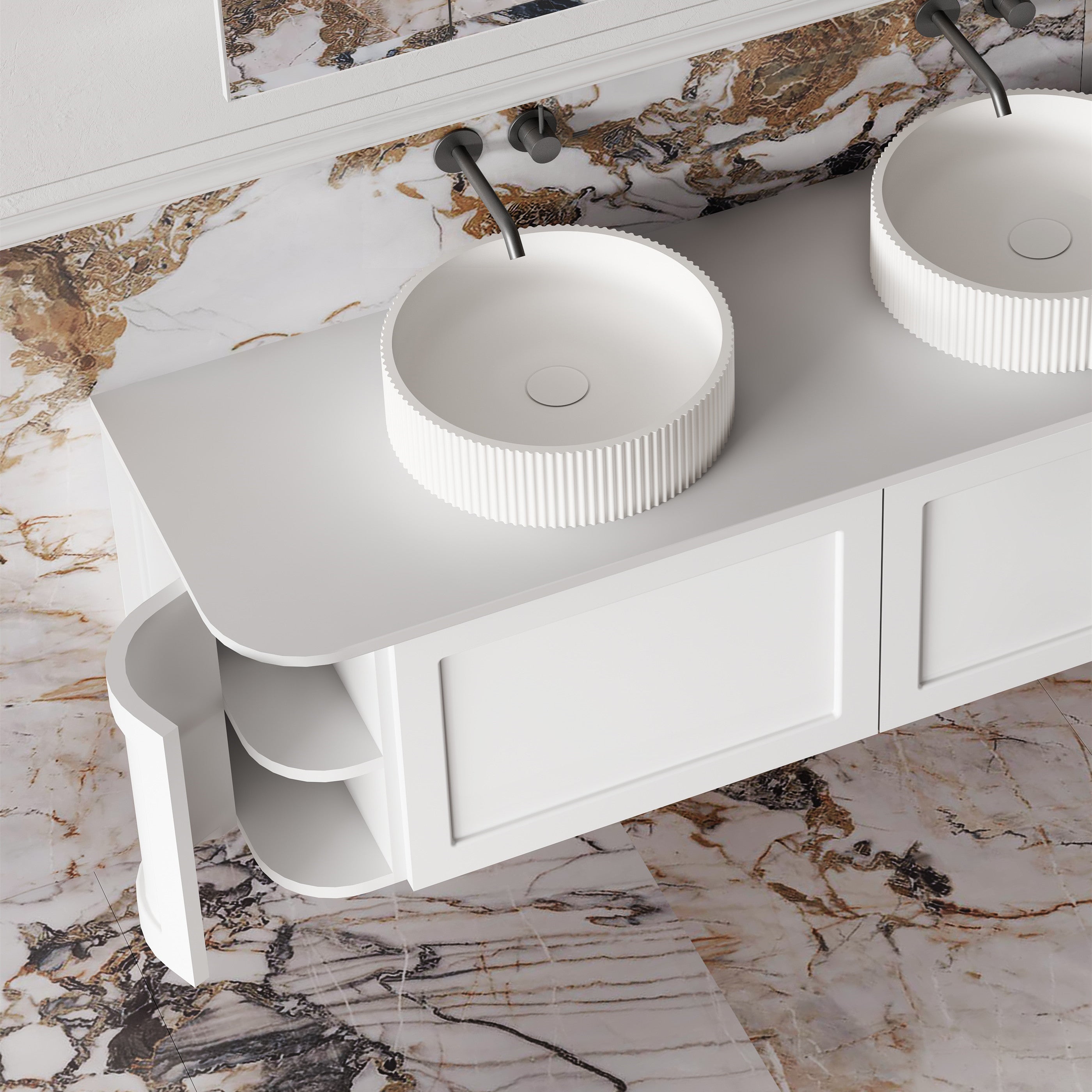 Westminster Wall Hung Matte White Vanity
