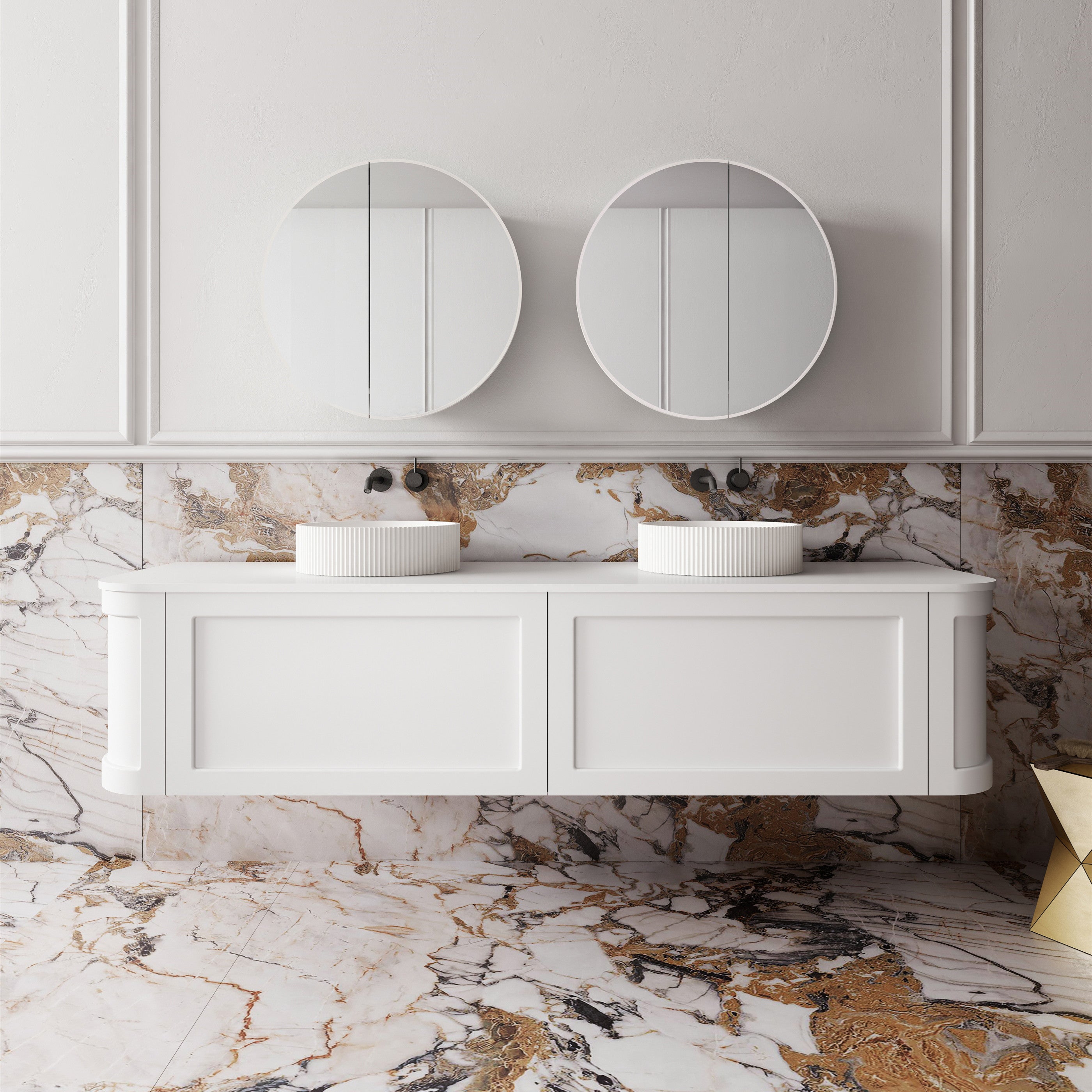 Westminster Wall Hung Matte White Vanity