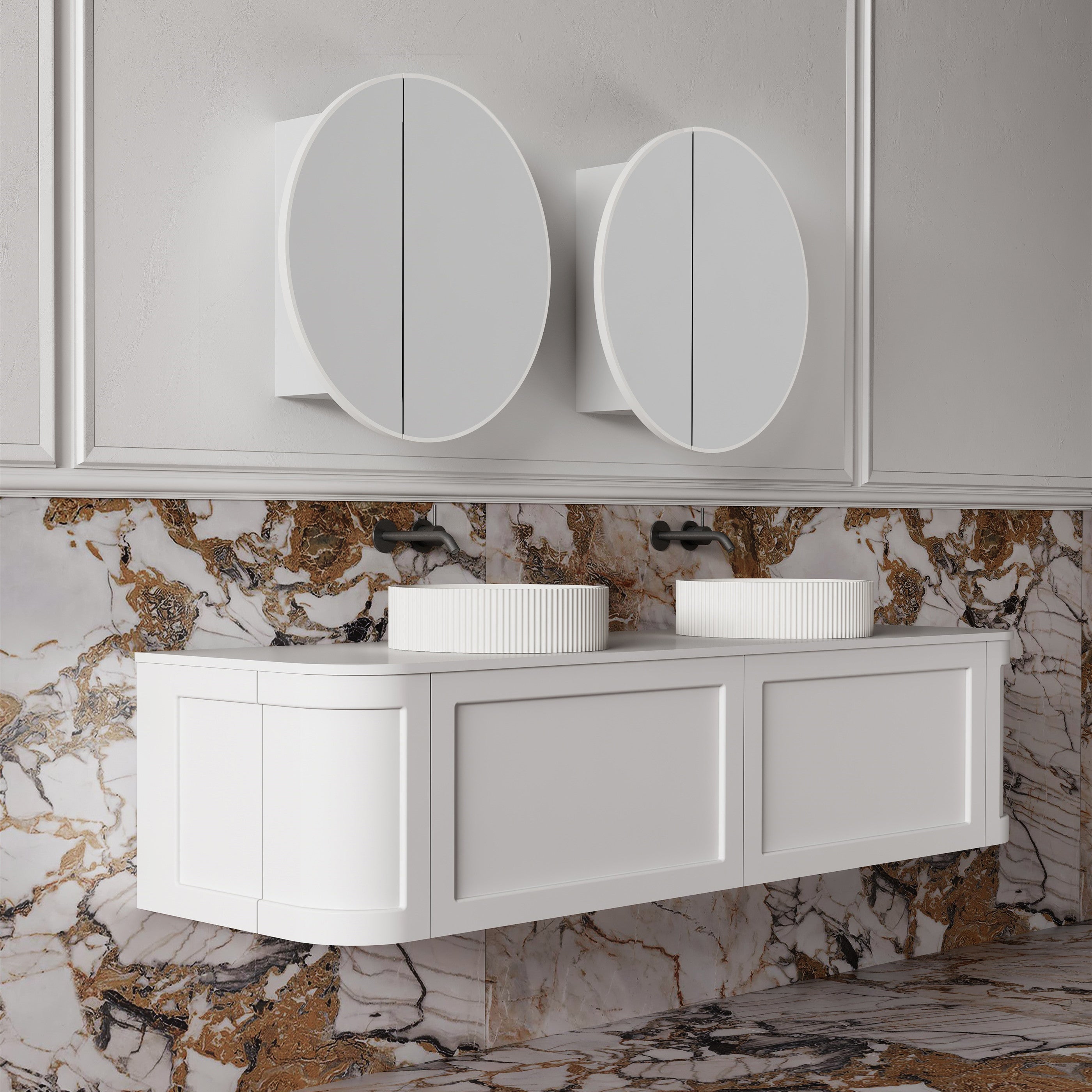 Westminster Wall Hung Matte White Vanity
