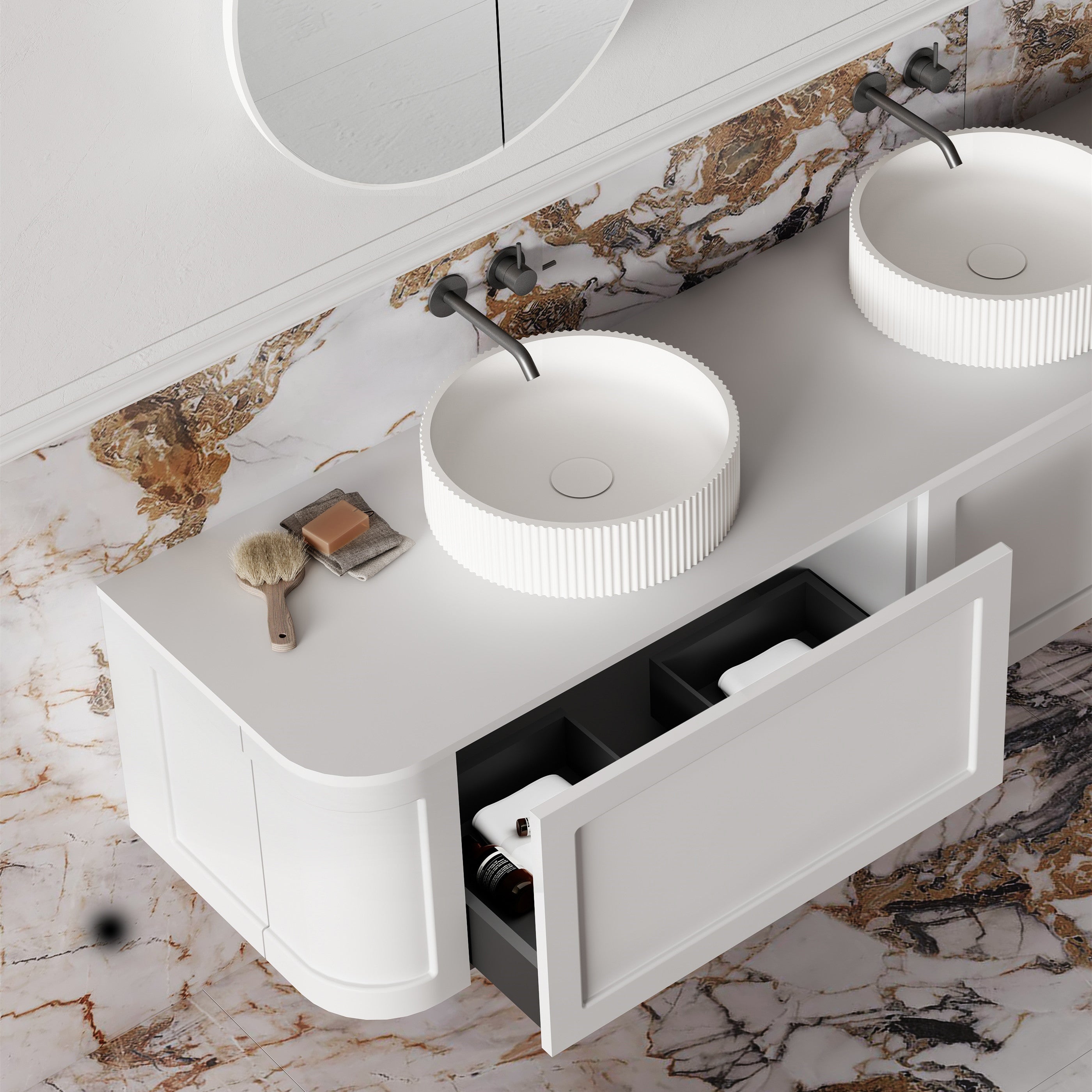 Westminster Wall Hung Matte White Vanity